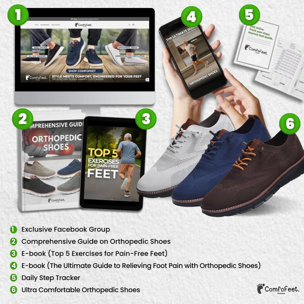 Ultra Comfy - Healthy and Supportive Walking Shoes (Black Sole Edition)