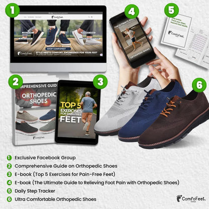 Ultra Comfy - Healthy and Supportive Walking Shoes (Black Sole Edition)